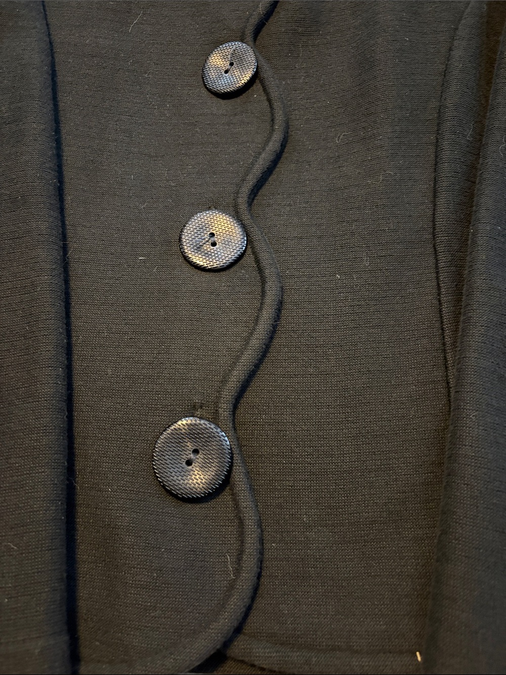 Black Button-Front Jacket - Picture 3 of 4